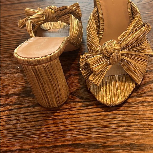 Loeffler Randall Gold Penny Heel - Picture 2 of 7